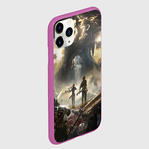 Чехол iPhone 11 Pro матовый Экспедиция Clair Obscur expedition 33 / 3D-Фиолетовый – фото 2
