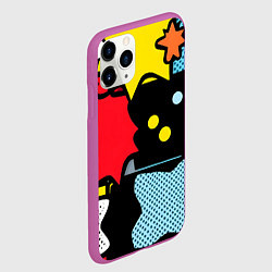 Чехол iPhone 11 Pro матовый Поп абстракция, цвет: 3D-фиолетовый — фото 2