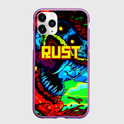 Чехол iPhone 11 Pro матовый Rust hyperbeast, цвет: 3D-фиолетовый