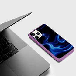 Чехол iPhone 11 Pro матовый Color blue smoke, цвет: 3D-фиолетовый — фото 2