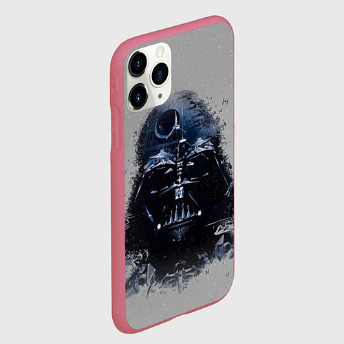 Чехол iPhone 11 Pro матовый Звёздные войны империя вейдера / 3D-Малиновый – фото 2
