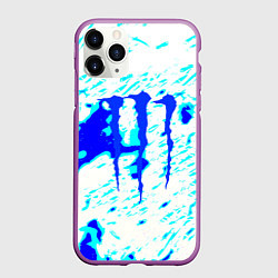 Чехол iPhone 11 Pro матовый Monster energy холодные краски, цвет: 3D-фиолетовый
