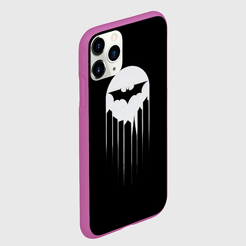 Чехол iPhone 11 Pro матовый Тень Готэма / 3D-Фиолетовый – фото 2