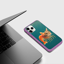 Чехол iPhone 11 Pro матовый Трипи тропи мем, цвет: 3D-фиолетовый — фото 2