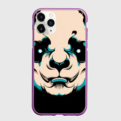 Чехол iPhone 11 Pro матовый Взгляд панды, цвет: 3D-фиолетовый
