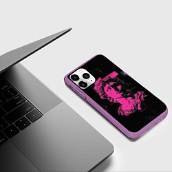 Чехол iPhone 11 Pro матовый Скульптура гранж арт, цвет: 3D-фиолетовый — фото 2