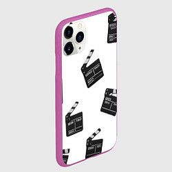 Чехол iPhone 11 Pro матовый Съёмочная хлопушка, цвет: 3D-фиолетовый — фото 2