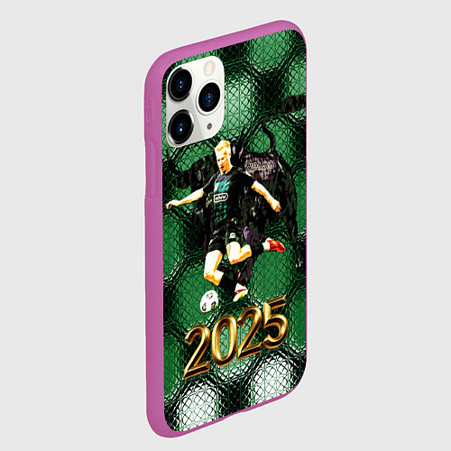 Чехол iPhone 11 Pro матовый ФК Краснодар чемпион РПЛ 2025 / 3D-Фиолетовый – фото 2