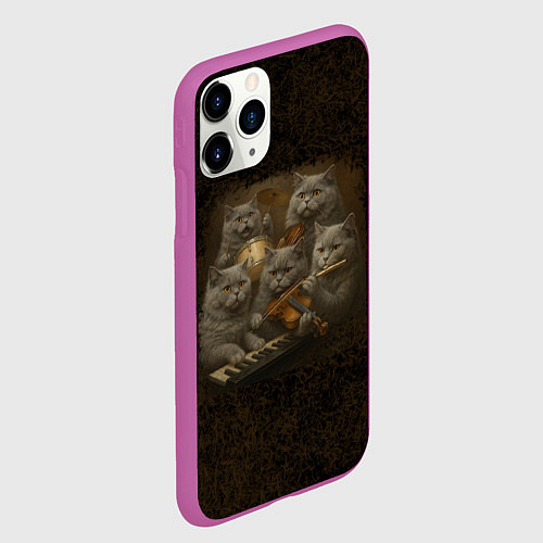 Чехол iPhone 11 Pro матовый Когда Наташа музыкант / 3D-Фиолетовый – фото 2