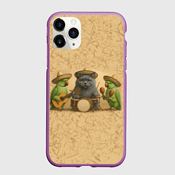 Чехол iPhone 11 Pro матовый Надежды маленький оркестрик, цвет: 3D-фиолетовый