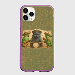 Чехол iPhone 11 Pro матовый Надежды маленький оркестрик в оливковом, цвет: 3D-фиолетовый