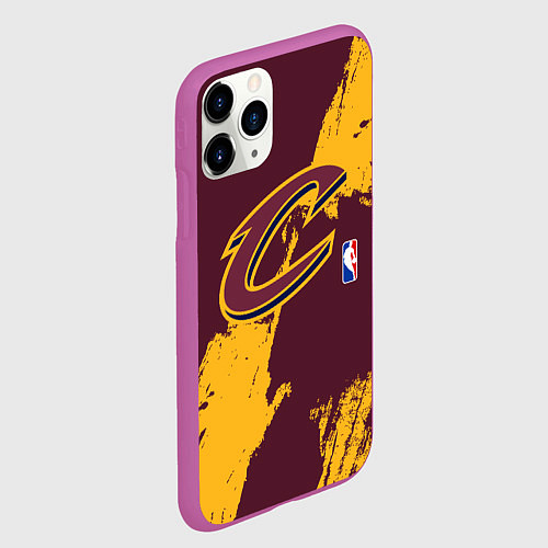 Чехол iPhone 11 Pro матовый Cleveland Cavaliers NBA team / 3D-Фиолетовый – фото 2