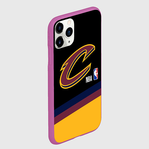 Чехол iPhone 11 Pro матовый Cleveland Cavaliers NBA basketball / 3D-Фиолетовый – фото 2