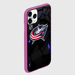 Чехол iPhone 11 Pro матовый Коламбус Блю Джекетс - НХЛ хоккей, цвет: 3D-фиолетовый — фото 2