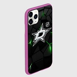 Чехол iPhone 11 Pro матовый Даллас Старз плиты с подсветкой, цвет: 3D-фиолетовый — фото 2