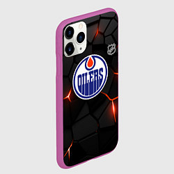Чехол iPhone 11 Pro матовый Эдмонтон Ойлерз - НХЛ хоккей, цвет: 3D-фиолетовый — фото 2