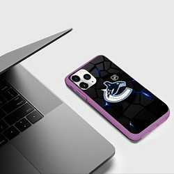 Чехол iPhone 11 Pro матовый Ванкувер Кэнакс - НХЛ хоккей, цвет: 3D-фиолетовый — фото 2