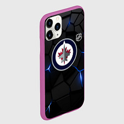 Чехол iPhone 11 Pro матовый Виннипег Джетс - НХЛ хоккей, цвет: 3D-фиолетовый — фото 2
