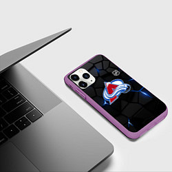 Чехол iPhone 11 Pro матовый Колорадо Эвеланш - плиты с подсветкой, цвет: 3D-фиолетовый — фото 2
