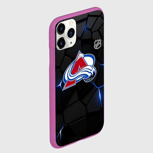 Чехол iPhone 11 Pro матовый Колорадо Эвеланш - плиты с подсветкой / 3D-Фиолетовый – фото 2