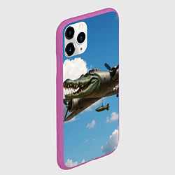 Чехол iPhone 11 Pro матовый Бомбардиро крокодило, цвет: 3D-фиолетовый — фото 2