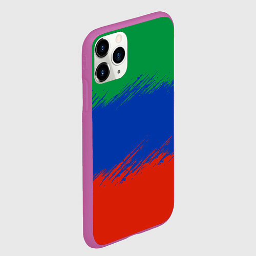Чехол iPhone 11 Pro матовый Дагестанские цвета / 3D-Фиолетовый – фото 2