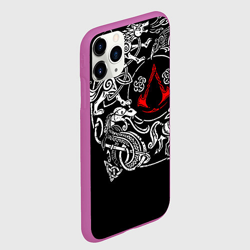 Чехол iPhone 11 Pro матовый Ассасин Крид Раграрек / 3D-Фиолетовый – фото 2