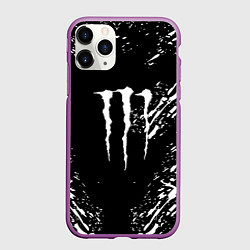 Чехол iPhone 11 Pro матовый Monster energy white splash, цвет: 3D-фиолетовый