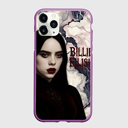 Чехол iPhone 11 Pro матовый Билли Айлиш в стиле готики, цвет: 3D-фиолетовый