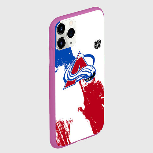 Чехол iPhone 11 Pro матовый Колорадо Эвеланш - брызги красок / 3D-Фиолетовый – фото 2