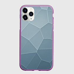 Чехол iPhone 11 Pro матовый Текстура из неровных плит, цвет: 3D-фиолетовый