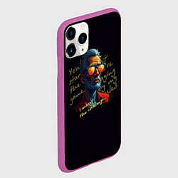 Чехол iPhone 11 Pro матовый Мои правила, цвет: 3D-фиолетовый — фото 2