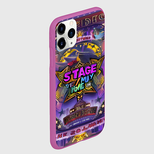 Чехол iPhone 11 Pro матовый Stage / 3D-Фиолетовый – фото 2