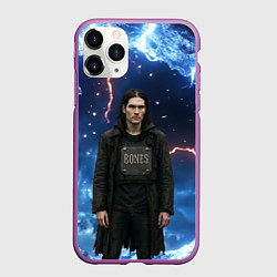 Чехол iPhone 11 Pro матовый Bones в именном бронежилете, цвет: 3D-фиолетовый