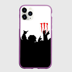 Чехол iPhone 11 Pro матовый Monster energy rock black, цвет: 3D-фиолетовый