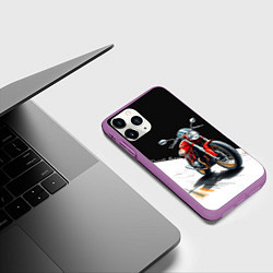 Чехол iPhone 11 Pro матовый Ducati Racer, цвет: 3D-фиолетовый — фото 2