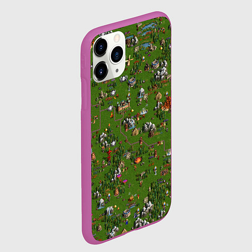 Чехол iPhone 11 Pro матовый Земли Сопряжения - Герои 3 / 3D-Фиолетовый – фото 2