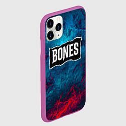 Чехол iPhone 11 Pro матовый Логотип Bones, цвет: 3D-фиолетовый — фото 2