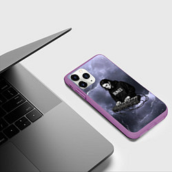 Чехол iPhone 11 Pro матовый Bomes клавишник, цвет: 3D-фиолетовый — фото 2