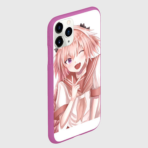 Чехол iPhone 11 Pro матовый Астольфо - Судьба: Апокриф - big pictures / 3D-Фиолетовый – фото 2