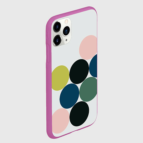 Чехол iPhone 11 Pro матовый Кластер чил - абстракция / 3D-Фиолетовый – фото 2