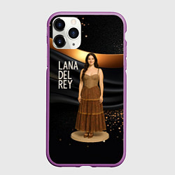 Чехол iPhone 11 Pro матовый Lana Del Rey в ретро платье, цвет: 3D-фиолетовый