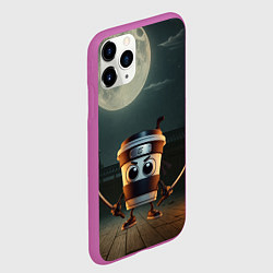 Чехол iPhone 11 Pro матовый Капучино Ассассино мем, цвет: 3D-фиолетовый — фото 2