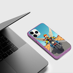 Чехол iPhone 11 Pro матовый Летящий в даль Гомер - Ария, цвет: 3D-фиолетовый — фото 2