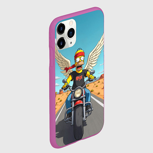 Чехол iPhone 11 Pro матовый Летящий в даль Гомер - Ария / 3D-Фиолетовый – фото 2