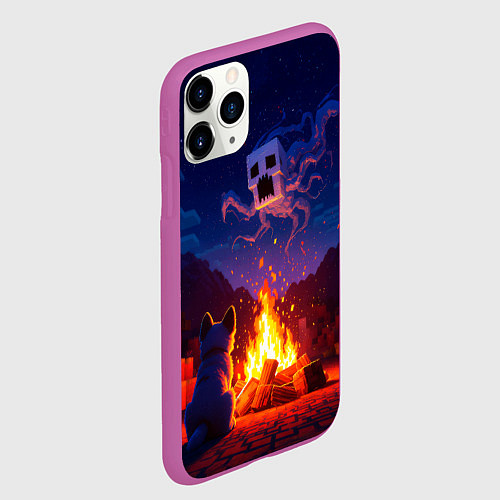 Чехол iPhone 11 Pro матовый Собака и гаст / 3D-Фиолетовый – фото 2