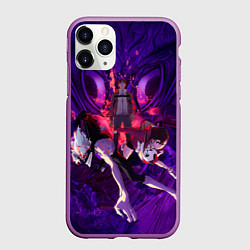 Чехол iPhone 11 Pro матовый Дандадан - Злой глаз, цвет: 3D-фиолетовый