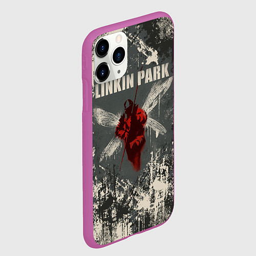 Чехол iPhone 11 Pro матовый Linkin Park - Hybrid Theory / 3D-Фиолетовый – фото 2