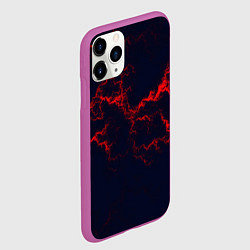 Чехол iPhone 11 Pro матовый Lightning red glow, цвет: 3D-фиолетовый — фото 2