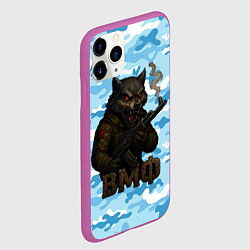 Чехол iPhone 11 Pro матовый Волк с красными глазами ВМФ, цвет: 3D-фиолетовый — фото 2